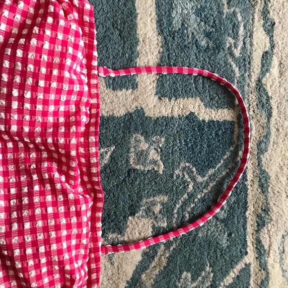 SOLD J Crew Pink Gingham Bathing Suit One Piece 8 - Picture 2 of 5